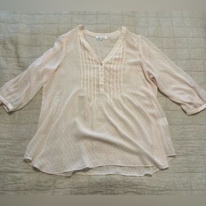 Baby pink Sheer Top